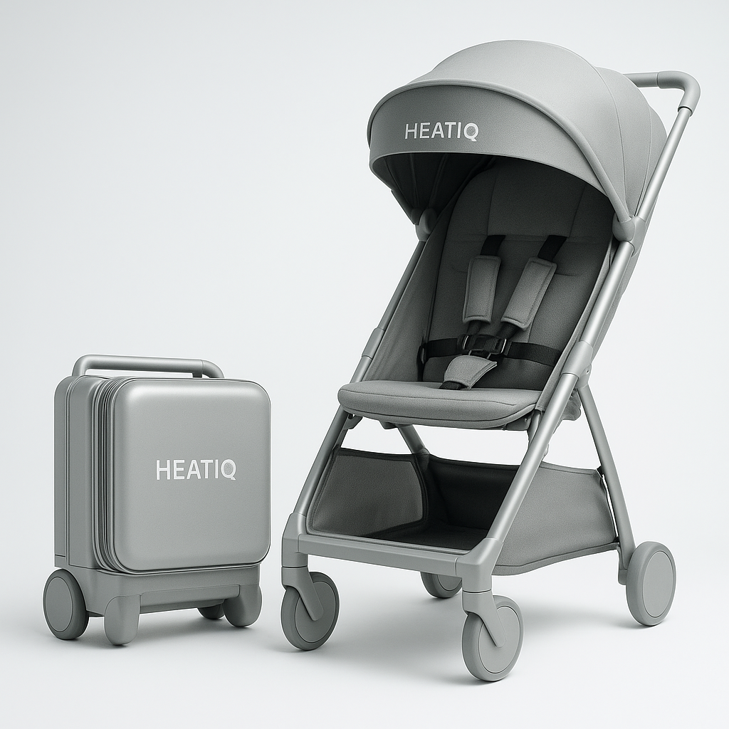HEATIQ™ | 2-in-1 Luggage Stroller | Travel Stroller
