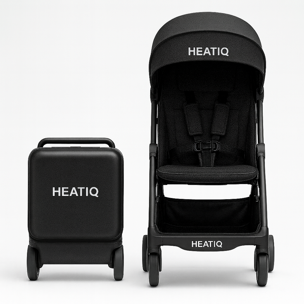 HEATIQ™ | 2-in-1 Luggage Stroller | Travel Stroller